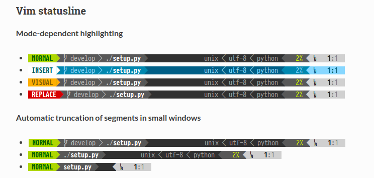 Powerline Vim Statuslines