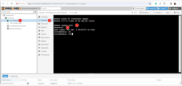 Proxmox Create Container