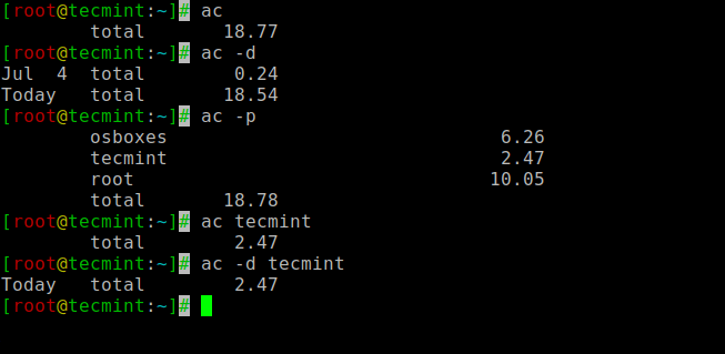 psacct - Monitor Linux User Activities