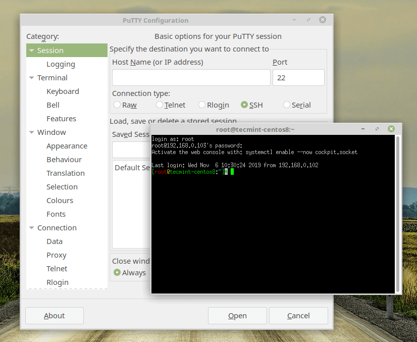 Putty on Ubuntu