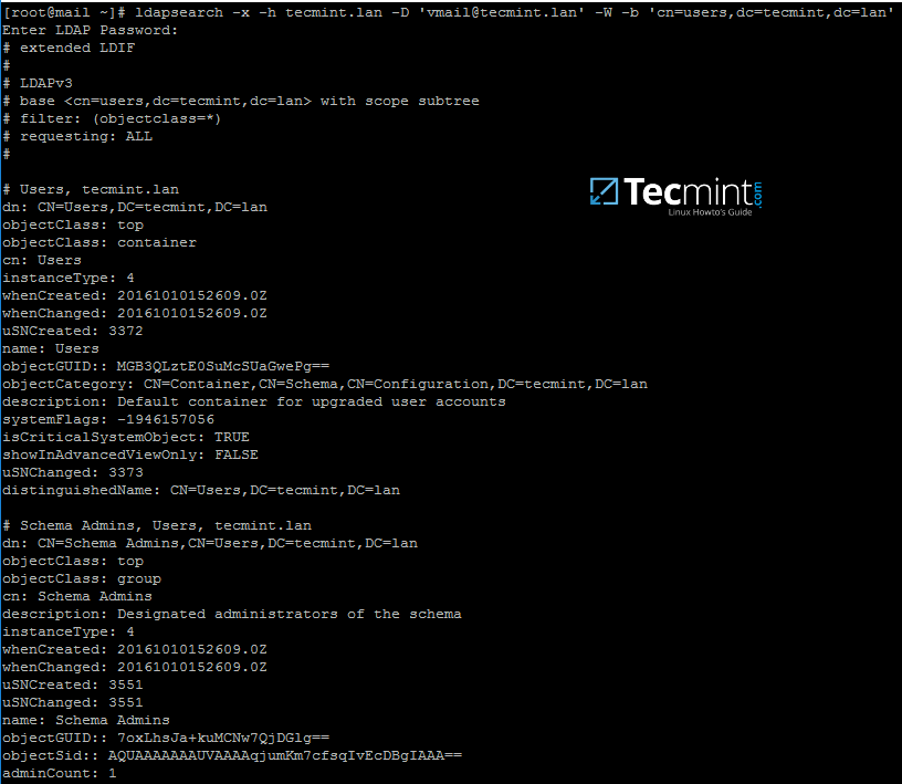 Query Samba4 AD DC LDAP