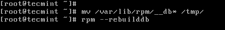 Rebuild RPM Database