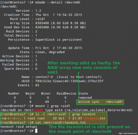 Confirm Rebuilding RAID Array