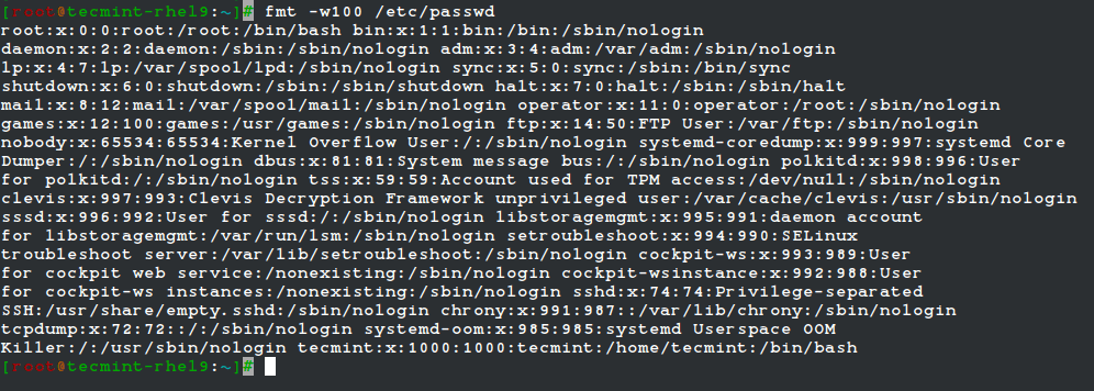 File Reformatting in Linux