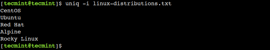 Remove Duplicate Lines Ignore Case Insensitive