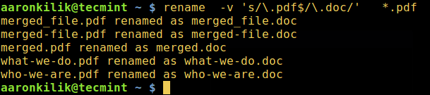 Rename Multiple Files in Linux