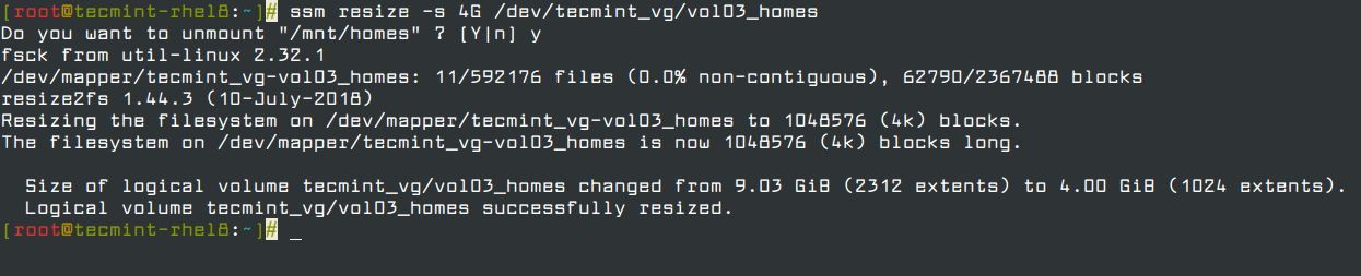 Resize Logical Volume