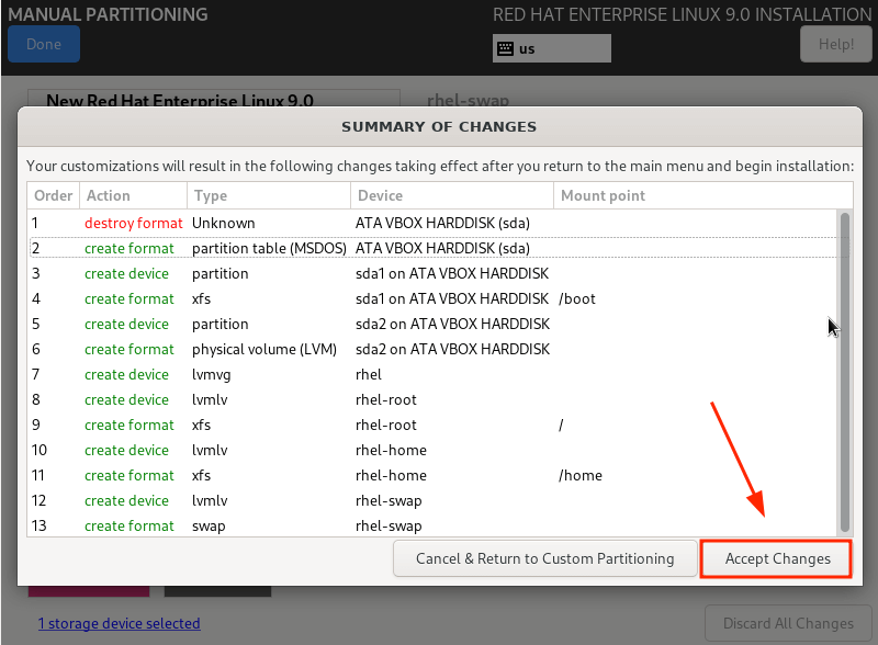 RHEL 9 Disk Changes