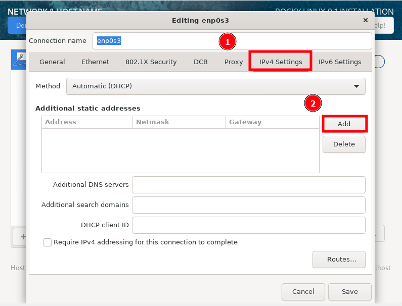 Rocky Linux IP Address