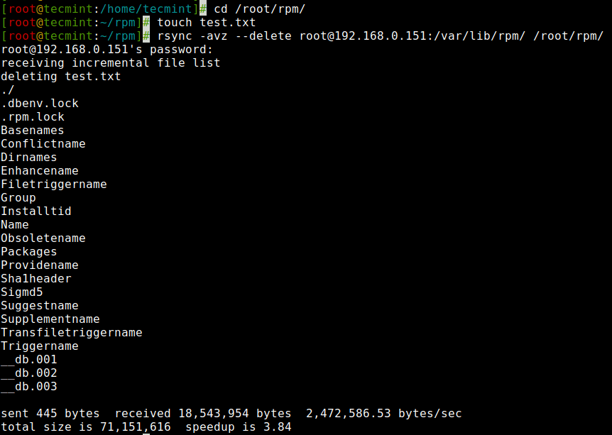 Rsync Delete Option