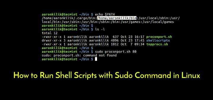 Run Scripts with Sudo Command