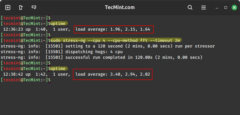 Executing CPU Stress Test with 4 Threads