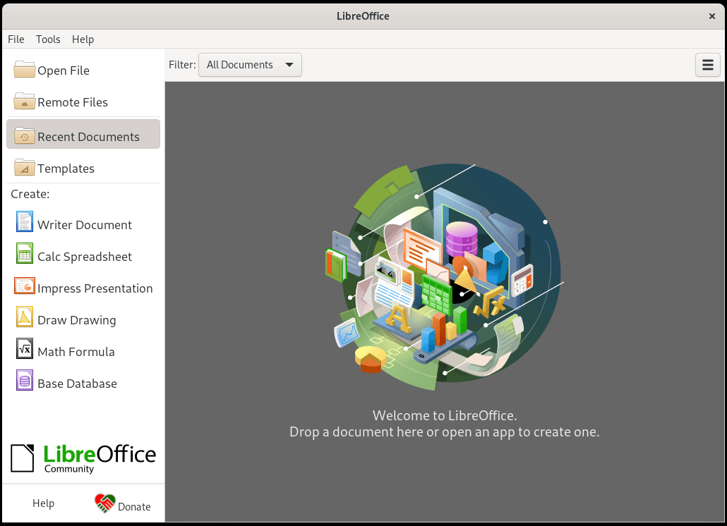 Running LibreOffice in Linux