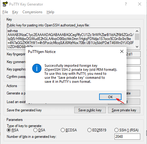 Save Private SSH key