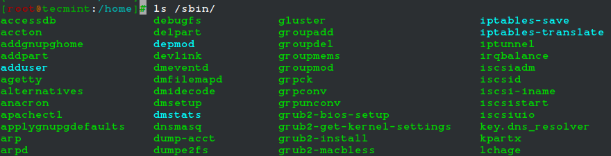 /sbin Directory in Linux