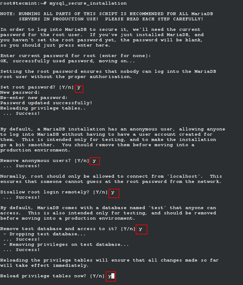 Secure MariaDB in Debian