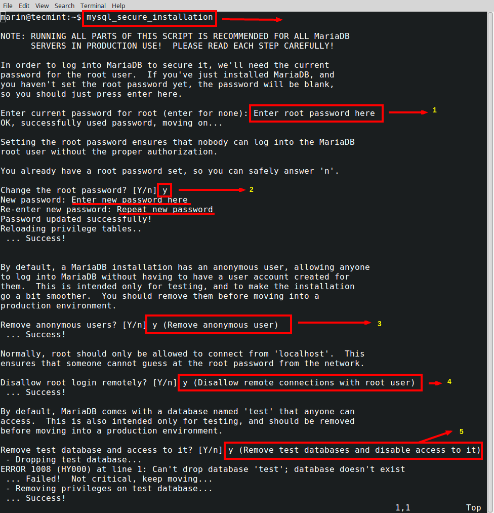 Secure Mysql Database