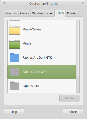 Select Papirus Icon Theme