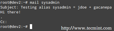 Send Mail from Commandline