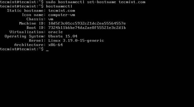 Set Hostname for System