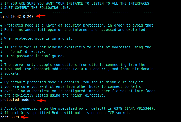 Set Redis Listen Interface and Port