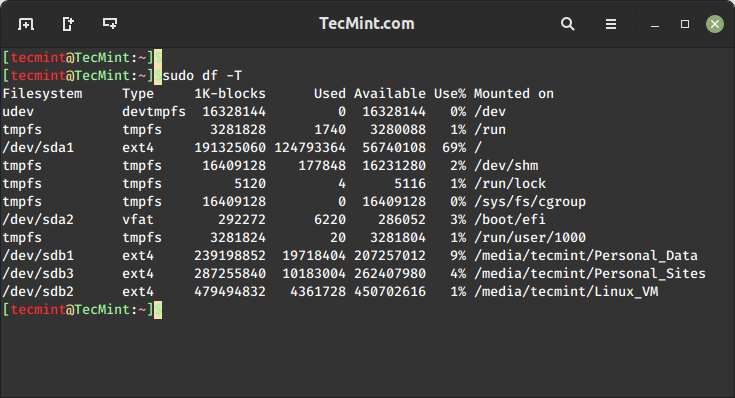 Show File System Type