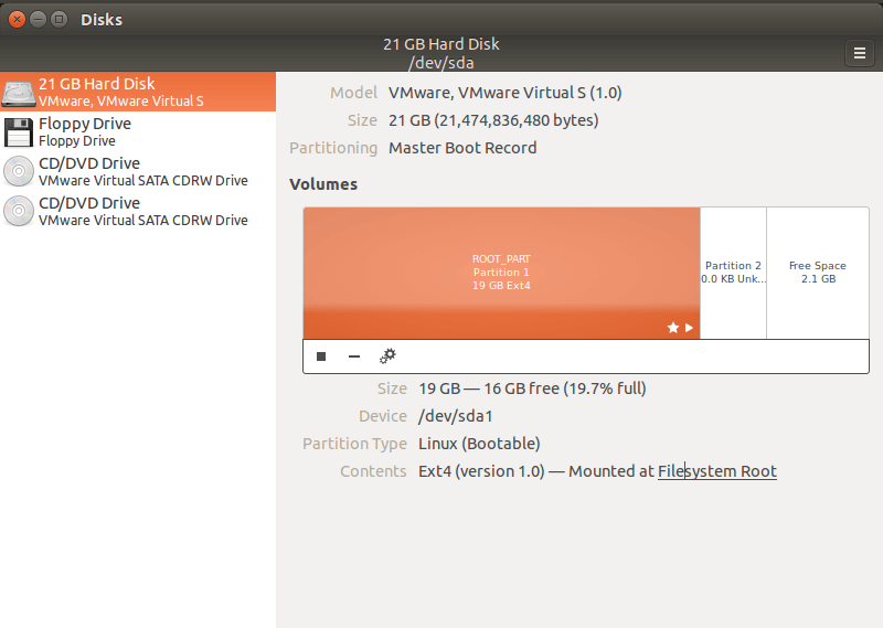 Show Linux Partition Table