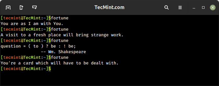 Show Quotes in Command Line