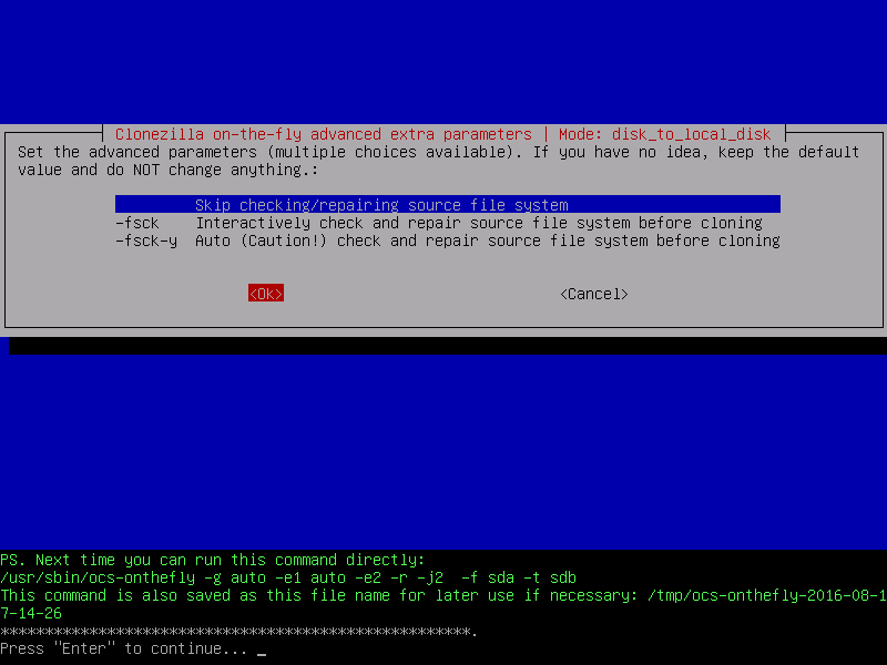 Skip Checking Source Filesystem