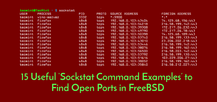 Sockstat Command Examples to Find Open Ports