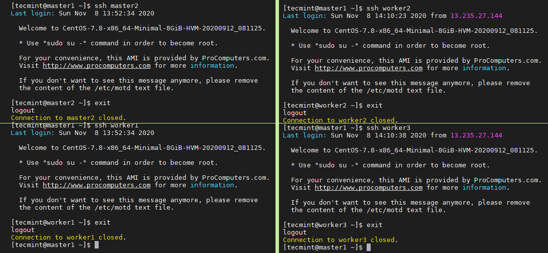 SSH Passwordless Login Servers