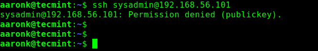 SSH Permission Denied Error