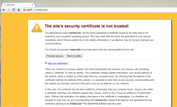 SSL Certificate Error