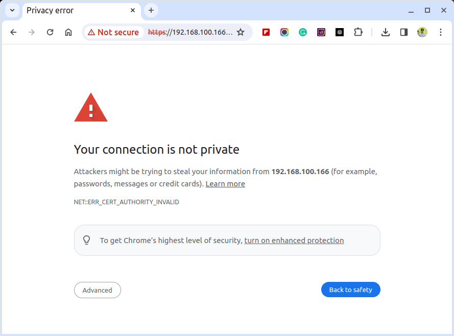 SSL Warning