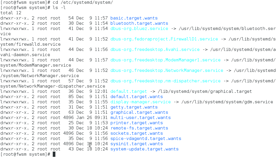 SystemD System Files