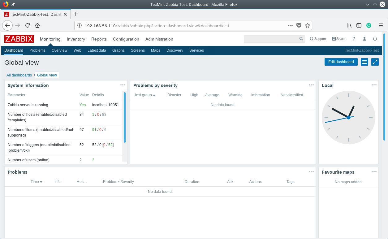 Zabbix Dashboard