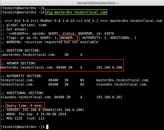 Test Forward DNS Zone