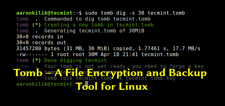 Tomb - A File Encryption Tool for Linux