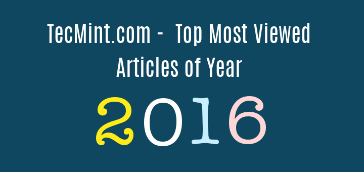 Top Linux Articles of Year 2016