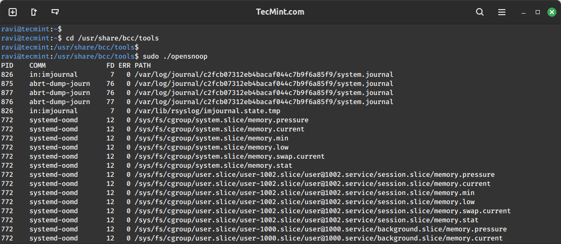 Tracing open() Syscalls in Linux