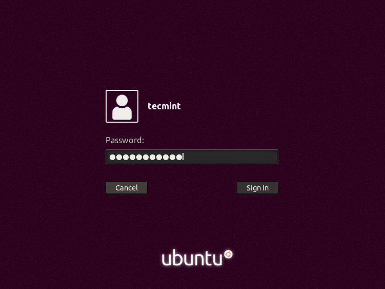 Ubuntu Login Password