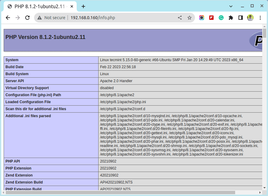 Ubuntu Server PHP