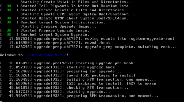 Upgrading Fedora