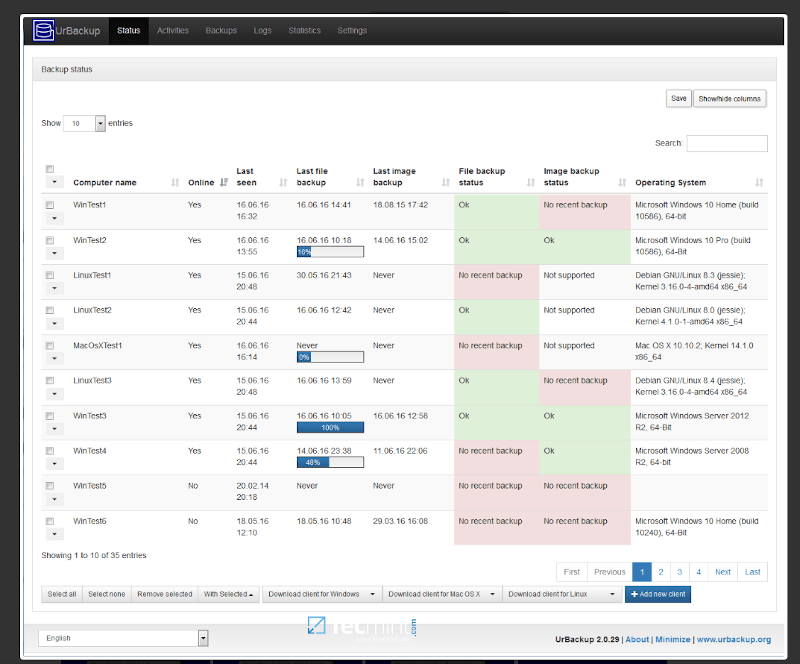 UrBackup - Client/Server Backup System