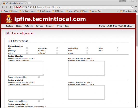 URL Filter Configuration