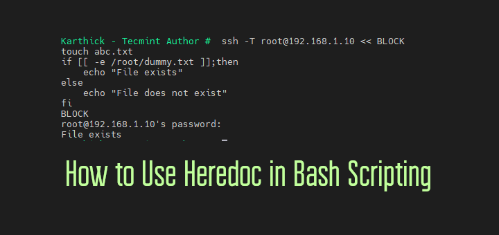 Use Heredoc in Bash Scripting