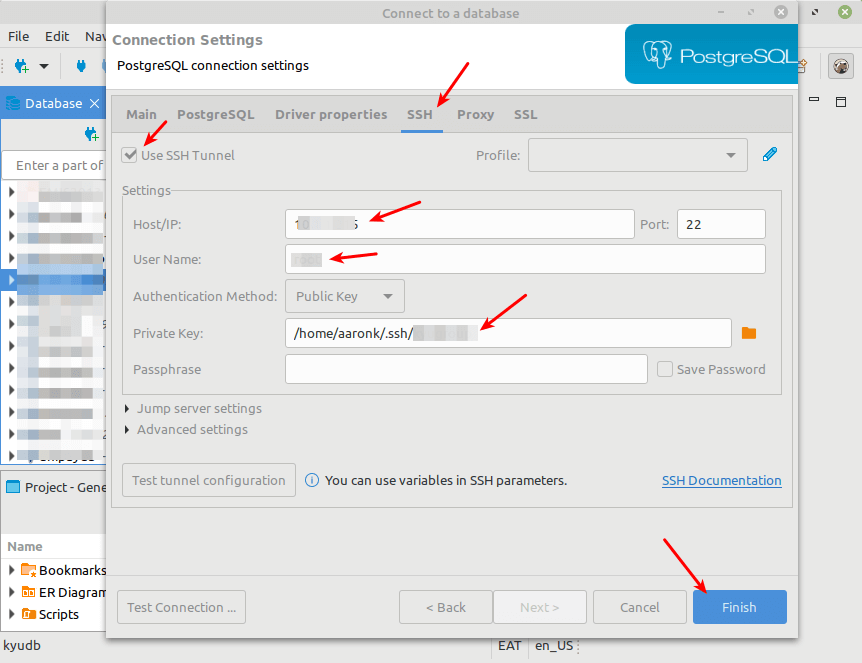 Use SSH Tunneling Details