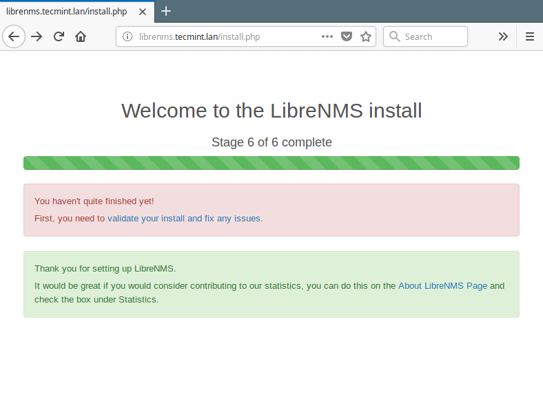 Validate LibreNMS Install