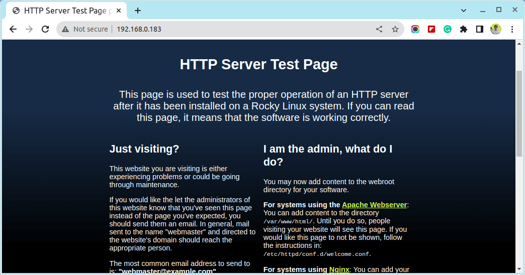 Verify Apache in Linux