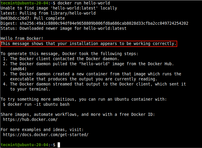 Verify Docker Installation